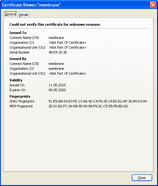 The content of the Sample Certificate The content of the Sample Certificate