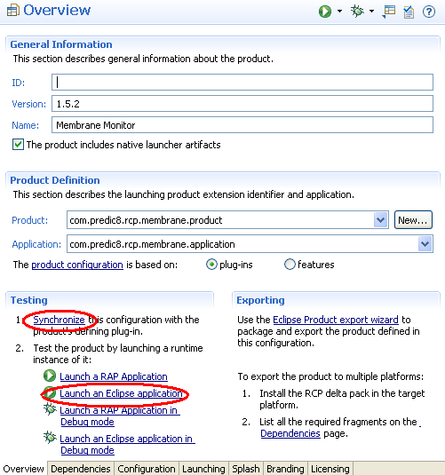 Run Membrane Monitor in Eclipse