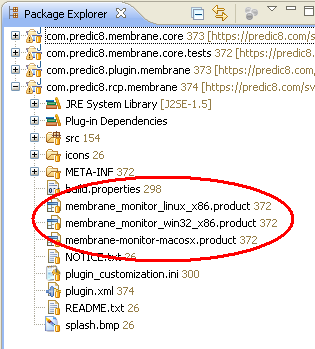 Membrane Project in the Package Explorer