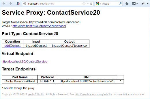 Membrane Service Proxy SOAP Explorer Membrane Service Proxy SOAP Explorer
