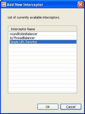 Add New Interceptor Dialog