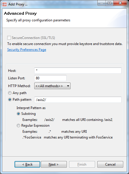 Advanced Proxy Settings