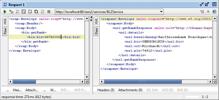 Testing the SOAP Router with the soapUI Tool