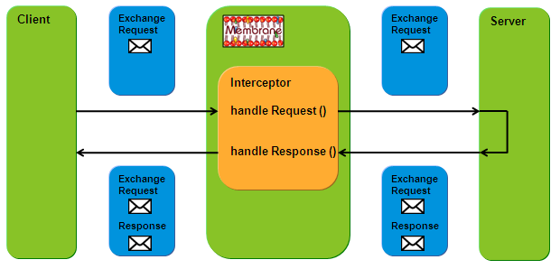 Message flow through an Interceptor